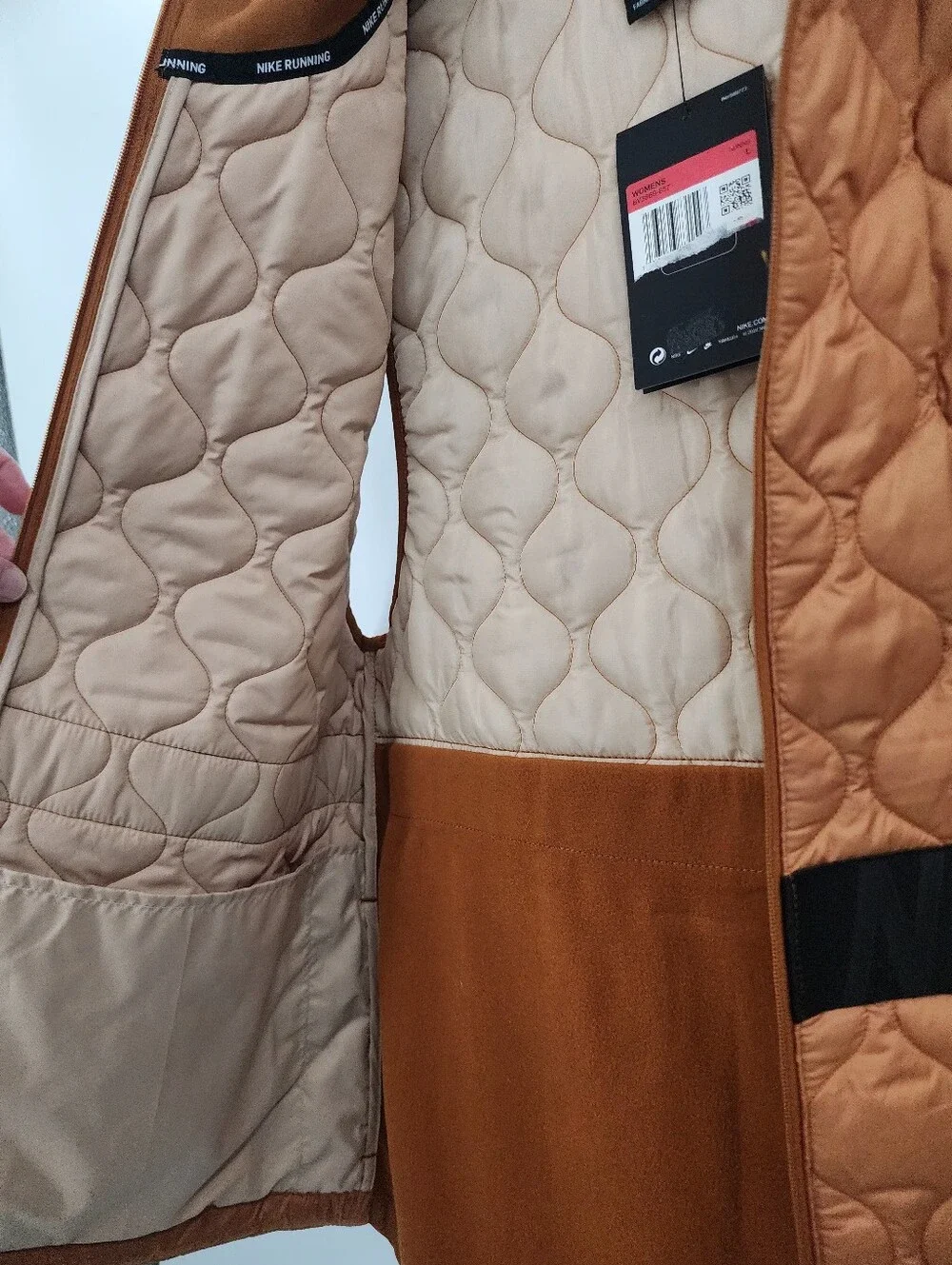 Nike Women's AeroLayer Burnt Sienna/Black Running Vest NWT, Size Large Quilted - Picture 4 of 11